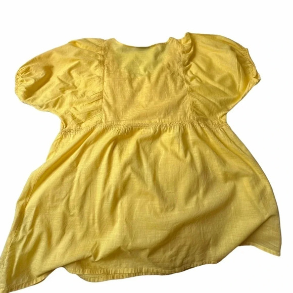 Apostrophe Yellow 100% Cotton light weight blouse in size Large - Picture 4 of 7